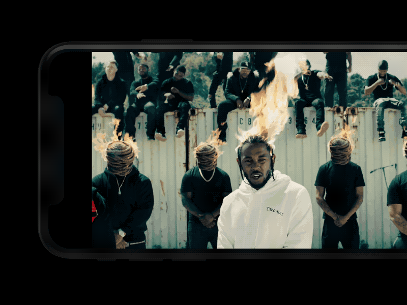 iPhone 8 Video Player Exploration and Prototype bar flinto free freebie ios11 iphone iphone pro iphone8 player prototype touch video player