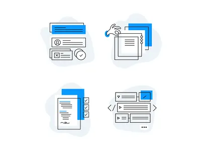 Versett Process Illustrations brand icon iconography identity illustration process