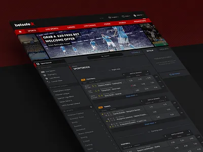 Sportsbook app dark flat sports sportsbook ui ux web