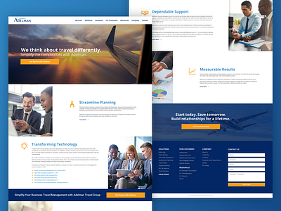 Homepage – Adelman Travel Group homepage travel ui ux web design