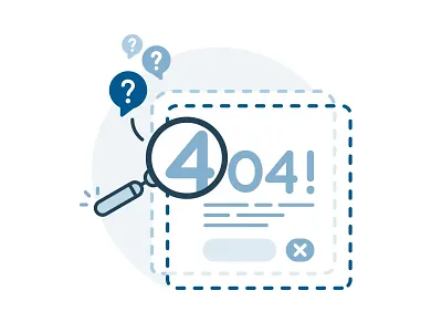 404 Not Found 404 community design error guide help illustration looking glass missing oops ui ux web