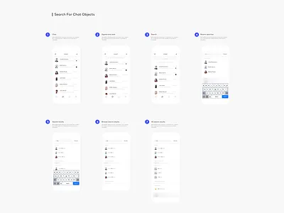 Search Contacts Flow chat flow search ui