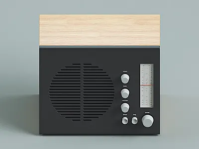 Icon braun c4d icon illlustration radio