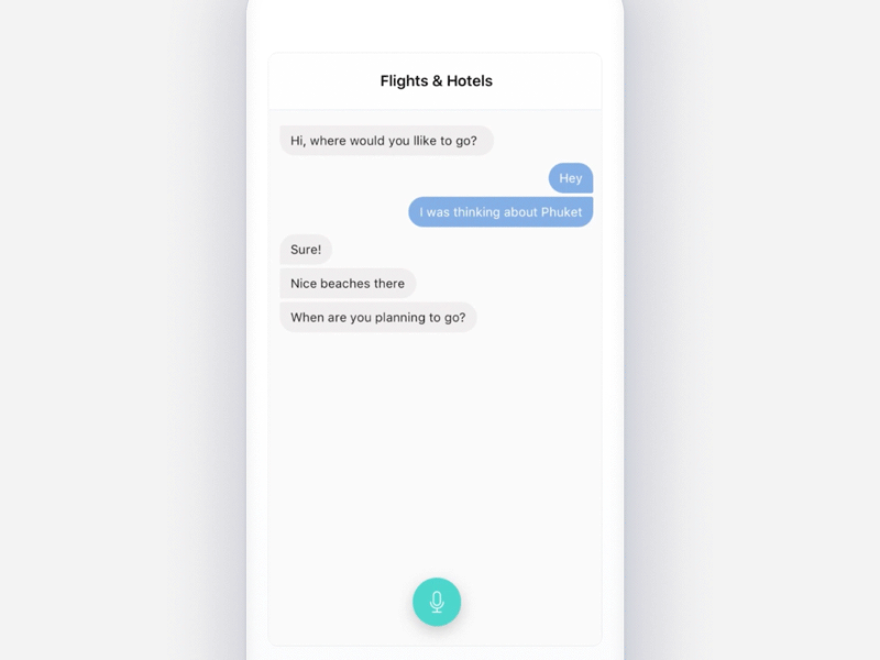 Hotel Bot Listening Animation animation bot chat chat bot clean hotel booking listening animation material design material motion motion voice voice input
