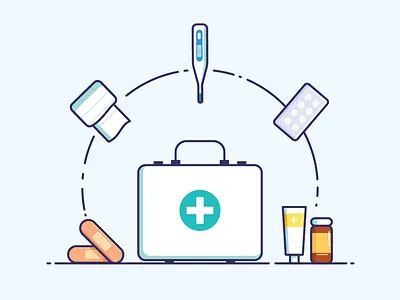 First Aid Icons first aid flat health icons illustration medical medicine outline