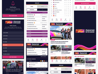 Official World Athletics Championship App 2017 app athletics london onboarding results sports tables ui ux