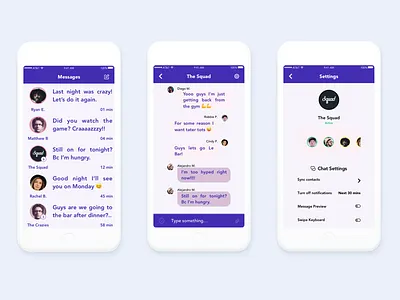 Chat Messaging Concept App chat concept ios messaging mobile submission ui uplabs ux
