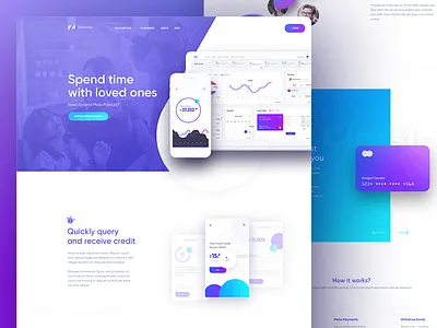 Finance App Landing app banner dashboard finance homepage landing payment ui ux wallet website