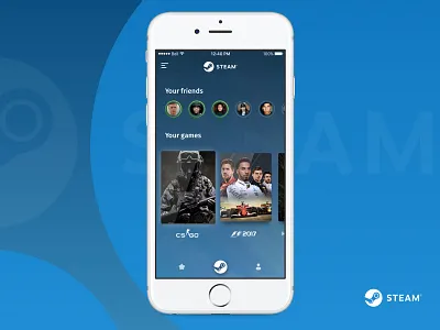 Steam App Concept app concept iphone steam ui