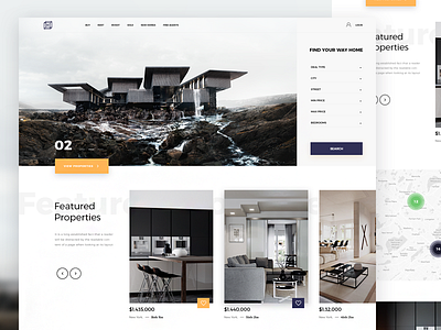 Real Estate estate flat interface page real ui ux web website