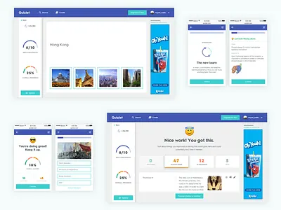 Quizlet Web - Introducing the New Learn education interactive learning mobile responsive study web
