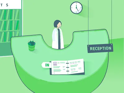 Zen Waiting Room & Chart Poster ehr healthcare illustration poster reception sales waiting room zen