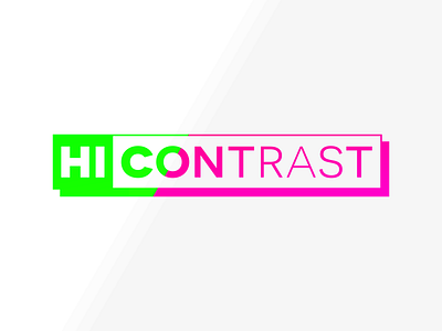 Logo Practice #11: HiContrast brand logo practice simplistic
