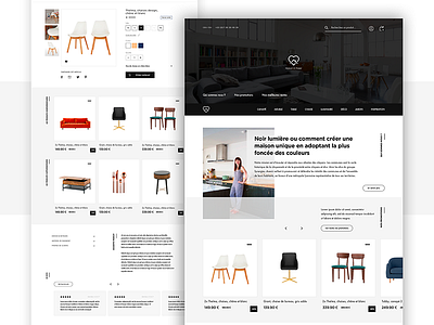 Maison & Plaisir ecommerce project black branding ecommerce home landing logo love white