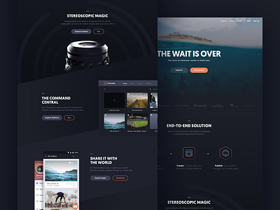 Live Planet Website Design dark homepage interface lander landing page marketing modern ui video vr web design website