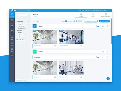 Ivideon Video Monitoring Dashboard: Cameras application camera dashboard flat interface material ui ux video video monitoring web webapp