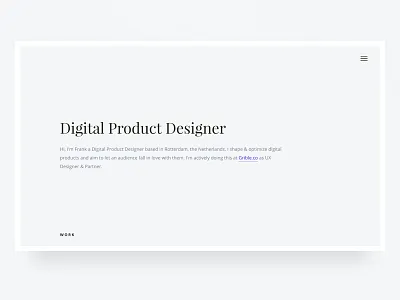 Personal Page Update - clean design flat minimal site typography ui web