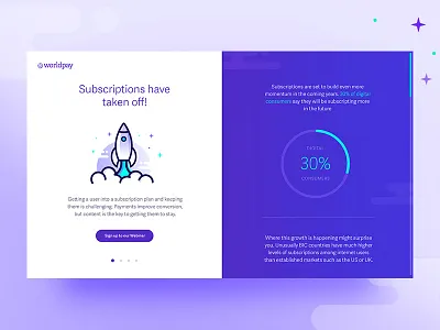 WorldPay Infographic Website - Take Off! clouds icon illustration infographic launch line rocket split screen ui ux web design website