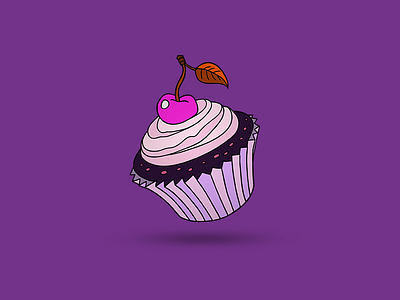 Cream Pie Cake cake cherry cream floating pie vector violet