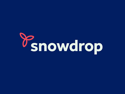 Snowdrop brand floral flower logo logotype mark marketing snowdrop wordmark