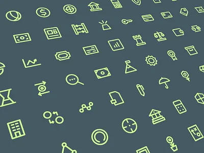 Finance Basic Icons (Line) button flat glyph icon iconography iconset line ui user interface