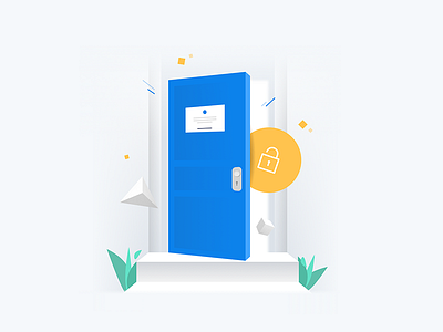 Unlock Screen Illustration app code door entry opendoor