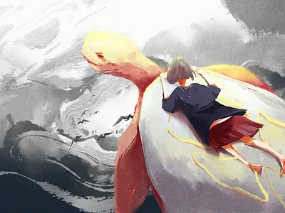 A story about company girl illustration painting story