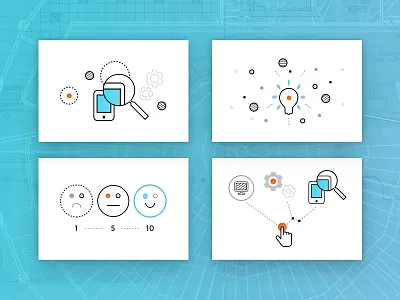 Procore Illustration N°04 architecture blue brand construction drawings guidelines illustrations style guide