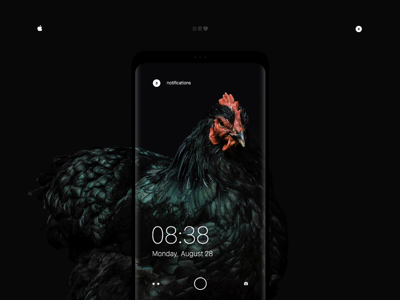 iPhone 8 apple chicken design hen iphone iphone 8 layout mobile mobile ui ui ux web design