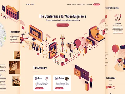 Demuxed 2017 conference demuxed illustration video website