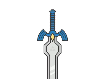 Day 79 - Legendary challenge daily icon legend legendary sword triforce vector weapon zelda