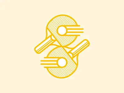 Ping Pong Competition icon illustration paddle ping pong sports