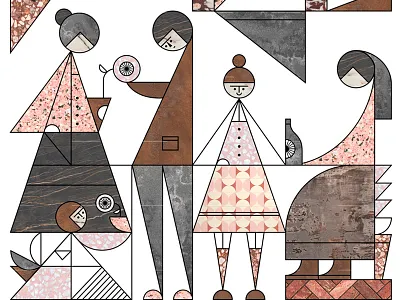 Vogue Living azambuja geometry illustration kitchen line living martin shapes texture thick vector vogue