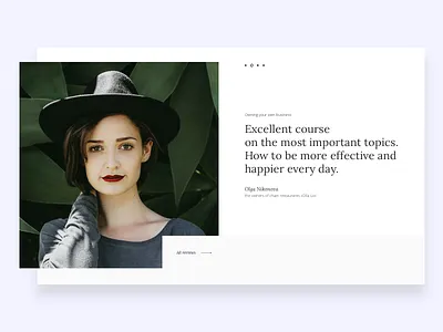 Day 012 of Daily UI - Testimonials daily day100 experience minimal social testimonials typography ui user ux