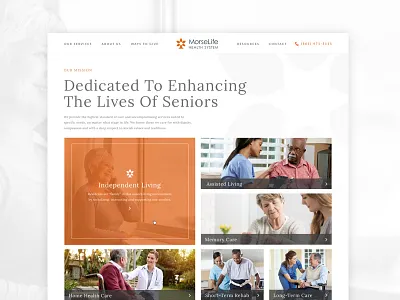 MorseLife Health System health care housing mobile residence senior living ui ux website