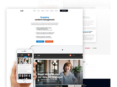 Oak Webiste Page branding development game of thrones homepage intranet minimalist ui ux website wordpress