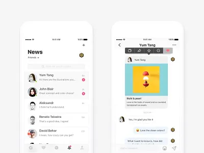 New Style-Chat app chat ios11 messenger minimalist ui ux