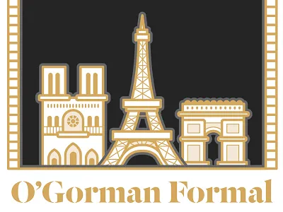 Night in Paris (Geofilter) buildings formal geofilter gold line style michael j mazourek michael mazourek mike mazoo prom snapchat