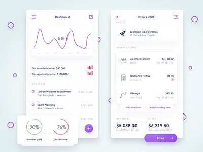 Invoicing App Concept Shot accounting bills card chart creator finance financial graph invoice invoicing list mobile