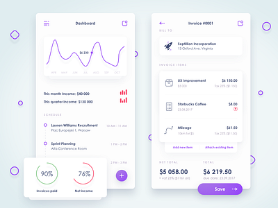 Invoicing App Concept Shot accounting bills card chart creator finance financial graph invoice invoicing list mobile