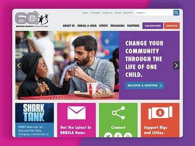 Big Brothers Big Sisters | Website app clean desktop flat iphone layout minimal timeline ui ux web website