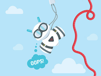 Photon Bungee Illustration bungee droid fun jump kids ooops photon programming robot startup
