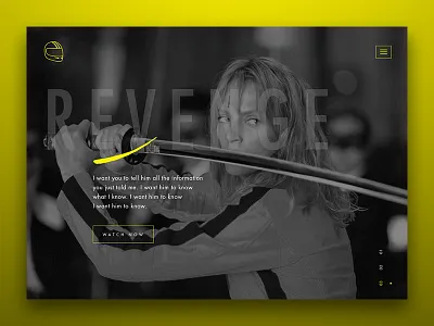 Kill Bill Concept homepage interface kill bill landing page layout ui ux web website