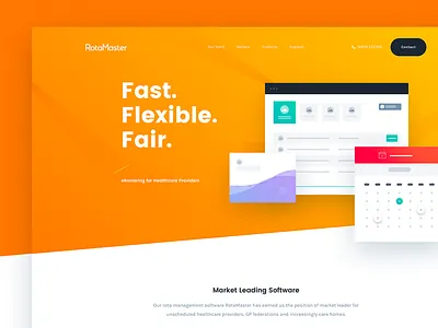 Rotamaster UI Design clean colour dashboard design field flat interface style text ui ux web