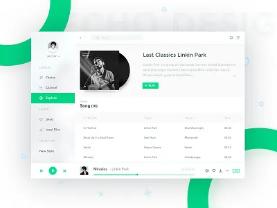 Pay tribute Linkin Park ae app design icon ps sketch ui
