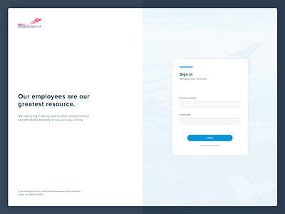 Login Screen blue column form login proxima nova register sign up