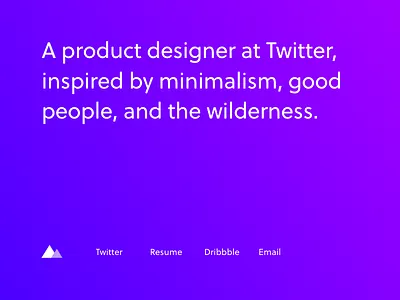 Landing page update geometry gradient minimal portfolio purple sans serif simple soleil triangle