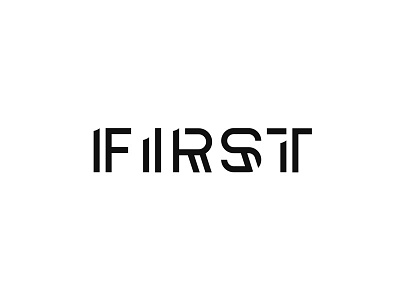 First, logo concept branding concept logo