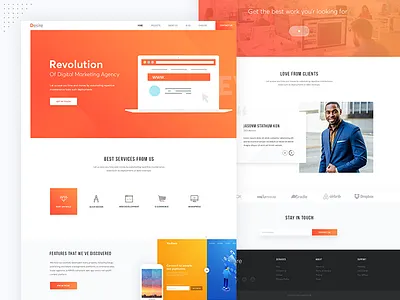Agency Landing Page agency landing page clean home landing page minimal shams ui ux web