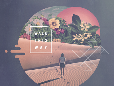 Walk This Way 80s art desert footprints hawaiian modern peach series sermon summer sun textures